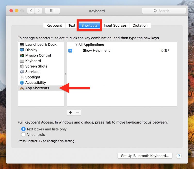 mac os x use services for shortcuts